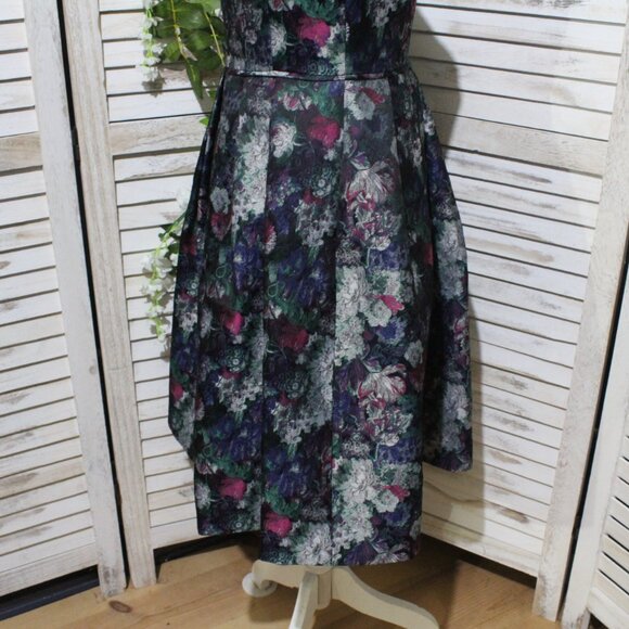 Tahari Jacquard Floral Fit and Flare Dress (1415) - Picture 5 of 16